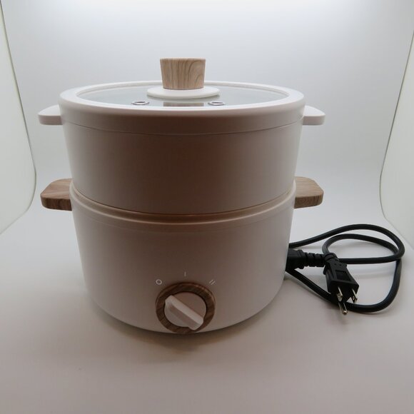 Electric Small Mini 1.5L Hot Pot Steamer Non-stick Saute Pan Cooking Pot for One - Picture 1 of 16